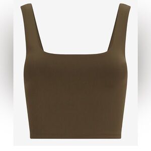Express Olive Green Crop Top